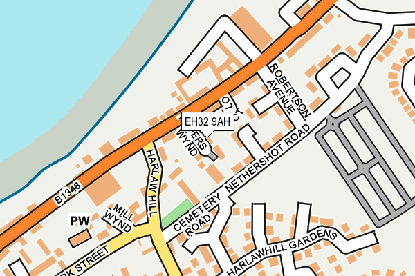 EH32 9AH map - OS OpenMap – Local (Ordnance Survey) EH32 9AH map - OS OpenMap – Local (Ordnance Survey)