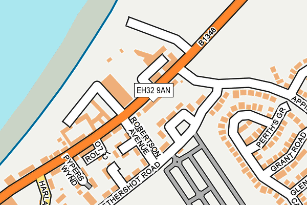 EH32 9AN map - OS OpenMap – Local (Ordnance Survey) EH32 9AN map - OS OpenMap – Local (Ordnance Survey)