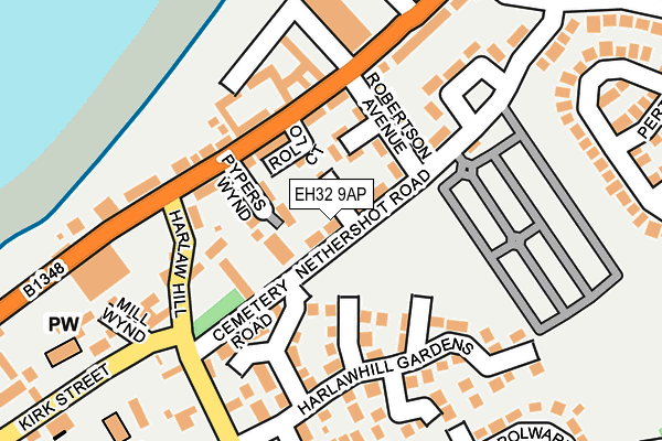 EH32 9AP map - OS OpenMap – Local (Ordnance Survey) EH32 9AP map - OS OpenMap – Local (Ordnance Survey)
