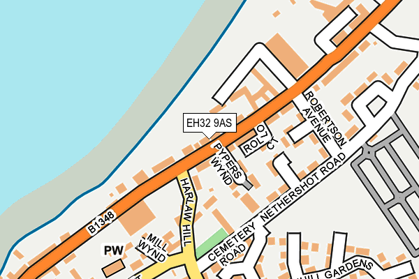 EH32 9AS map - OS OpenMap – Local (Ordnance Survey) EH32 9AS map - OS OpenMap – Local (Ordnance Survey)