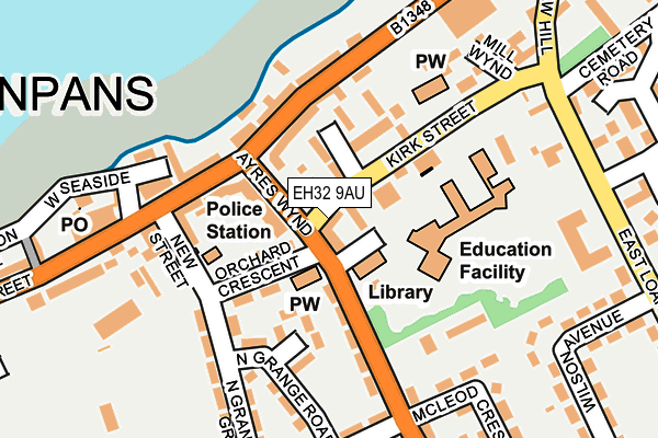EH32 9AU map - OS OpenMap – Local (Ordnance Survey) EH32 9AU map - OS OpenMap – Local (Ordnance Survey)