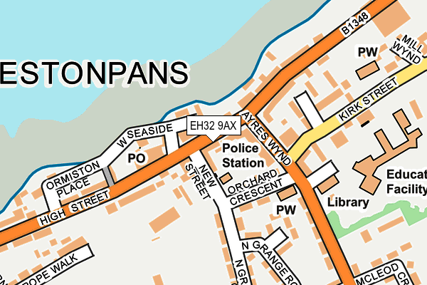 EH32 9AX map - OS OpenMap – Local (Ordnance Survey) EH32 9AX map - OS OpenMap – Local (Ordnance Survey)
