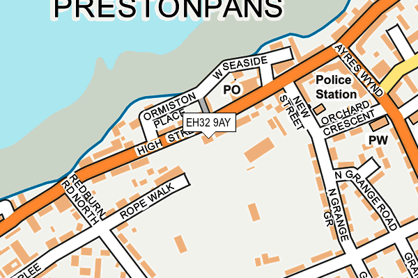 EH32 9AY map - OS OpenMap – Local (Ordnance Survey) EH32 9AY map - OS OpenMap – Local (Ordnance Survey)