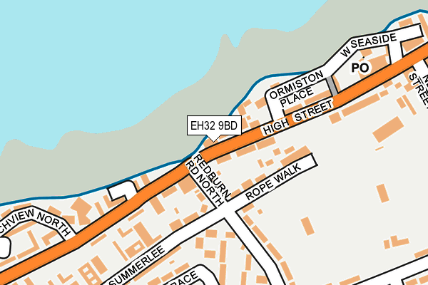 EH32 9BD map - OS OpenMap – Local (Ordnance Survey) EH32 9BD map - OS OpenMap – Local (Ordnance Survey)