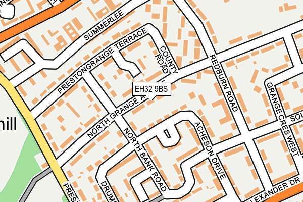 EH32 9BS map - OS OpenMap – Local (Ordnance Survey) EH32 9BS map - OS OpenMap – Local (Ordnance Survey)