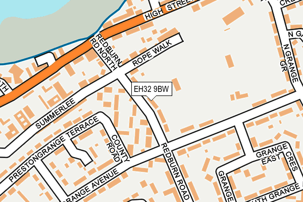 EH32 9BW map - OS OpenMap – Local (Ordnance Survey) EH32 9BW map - OS OpenMap – Local (Ordnance Survey)