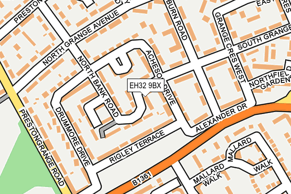 EH32 9BX map - OS OpenMap – Local (Ordnance Survey) EH32 9BX map - OS OpenMap – Local (Ordnance Survey)