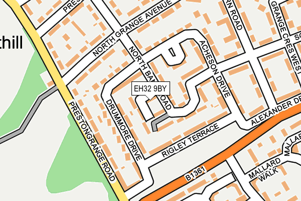 EH32 9BY map - OS OpenMap – Local (Ordnance Survey) EH32 9BY map - OS OpenMap – Local (Ordnance Survey)
