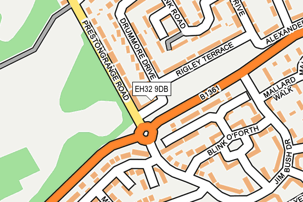 EH32 9DB map - OS OpenMap – Local (Ordnance Survey) EH32 9DB map - OS OpenMap – Local (Ordnance Survey)