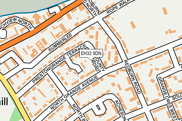 EH32 9DN map - OS OpenMap – Local (Ordnance Survey) EH32 9DN map - OS OpenMap – Local (Ordnance Survey)