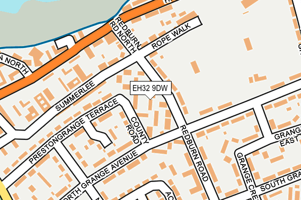 EH32 9DW map - OS OpenMap – Local (Ordnance Survey) EH32 9DW map - OS OpenMap – Local (Ordnance Survey)