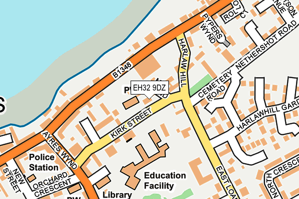 EH32 9DZ map - OS OpenMap – Local (Ordnance Survey) EH32 9DZ map - OS OpenMap – Local (Ordnance Survey)