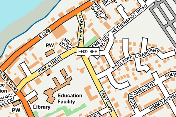 EH32 9EB map - OS OpenMap – Local (Ordnance Survey) EH32 9EB map - OS OpenMap – Local (Ordnance Survey)