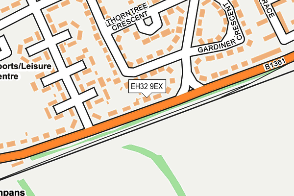 EH32 9EX map - OS OpenMap – Local (Ordnance Survey) EH32 9EX map - OS OpenMap – Local (Ordnance Survey)