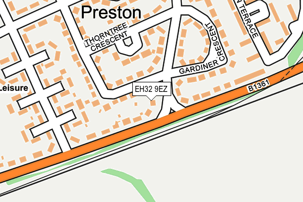 EH32 9EZ map - OS OpenMap – Local (Ordnance Survey) EH32 9EZ map - OS OpenMap – Local (Ordnance Survey)