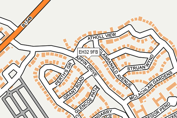 EH32 9FB map - OS OpenMap – Local (Ordnance Survey) EH32 9FB map - OS OpenMap – Local (Ordnance Survey)
