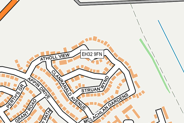 EH32 9FN map - OS OpenMap – Local (Ordnance Survey) EH32 9FN map - OS OpenMap – Local (Ordnance Survey)