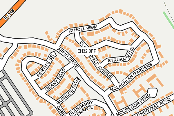 EH32 9FP map - OS OpenMap – Local (Ordnance Survey)