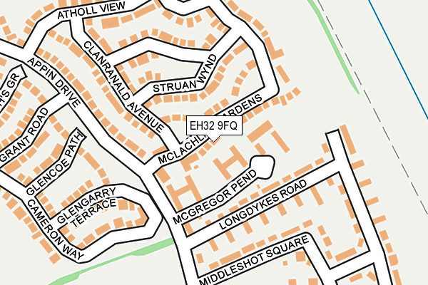 EH32 9FQ map - OS OpenMap – Local (Ordnance Survey)