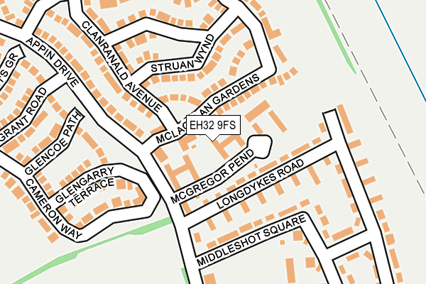EH32 9FS map - OS OpenMap – Local (Ordnance Survey) EH32 9FS map - OS OpenMap – Local (Ordnance Survey)