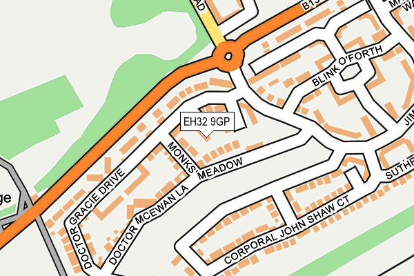 EH32 9GP map - OS OpenMap – Local (Ordnance Survey) EH32 9GP map - OS OpenMap – Local (Ordnance Survey)