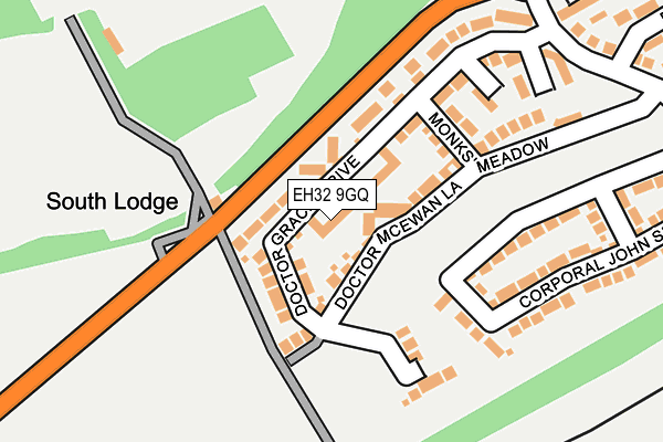EH32 9GQ map - OS OpenMap – Local (Ordnance Survey) EH32 9GQ map - OS OpenMap – Local (Ordnance Survey)