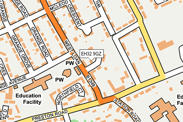 EH32 9GZ map - OS OpenMap – Local (Ordnance Survey) EH32 9GZ map - OS OpenMap – Local (Ordnance Survey)