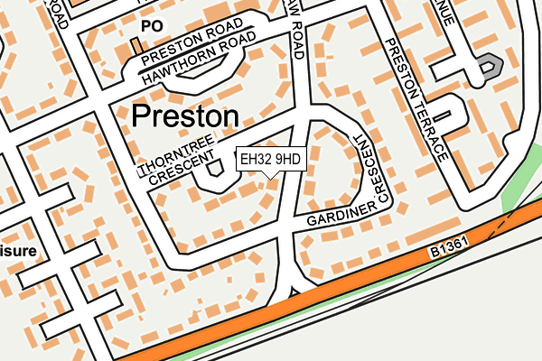 EH32 9HD map - OS OpenMap – Local (Ordnance Survey) EH32 9HD map - OS OpenMap – Local (Ordnance Survey)