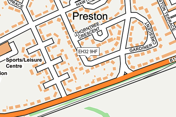 EH32 9HF map - OS OpenMap – Local (Ordnance Survey) EH32 9HF map - OS OpenMap – Local (Ordnance Survey)
