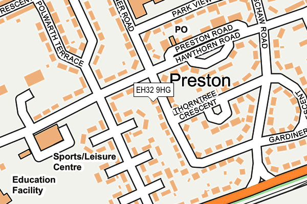 EH32 9HG map - OS OpenMap – Local (Ordnance Survey) EH32 9HG map - OS OpenMap – Local (Ordnance Survey)