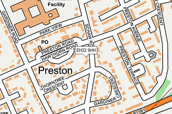 EH32 9HH map - OS OpenMap – Local (Ordnance Survey) EH32 9HH map - OS OpenMap – Local (Ordnance Survey)