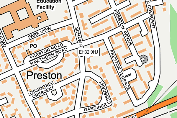EH32 9HJ map - OS OpenMap – Local (Ordnance Survey) EH32 9HJ map - OS OpenMap – Local (Ordnance Survey)