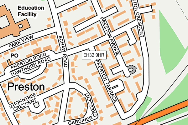 EH32 9HR map - OS OpenMap – Local (Ordnance Survey) EH32 9HR map - OS OpenMap – Local (Ordnance Survey)