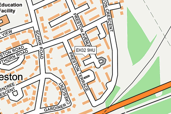 EH32 9HU map - OS OpenMap – Local (Ordnance Survey) EH32 9HU map - OS OpenMap – Local (Ordnance Survey)