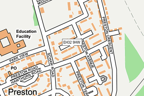 EH32 9HW map - OS OpenMap – Local (Ordnance Survey) EH32 9HW map - OS OpenMap – Local (Ordnance Survey)