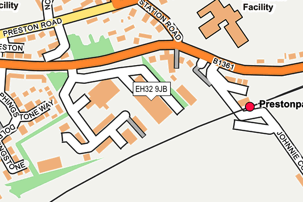 EH32 9JB map - OS OpenMap – Local (Ordnance Survey)