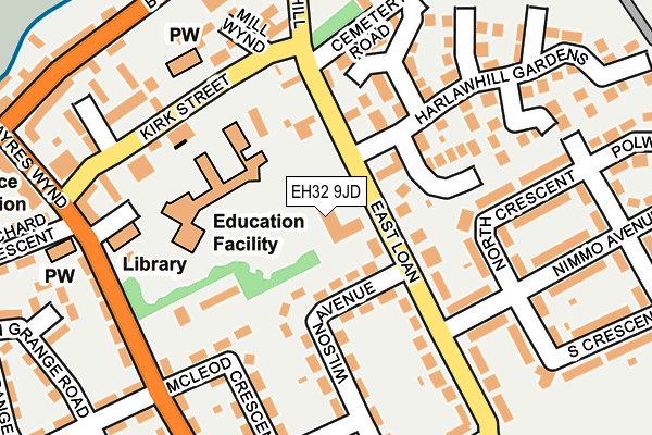 EH32 9JD map - OS OpenMap – Local (Ordnance Survey) EH32 9JD map - OS OpenMap – Local (Ordnance Survey)