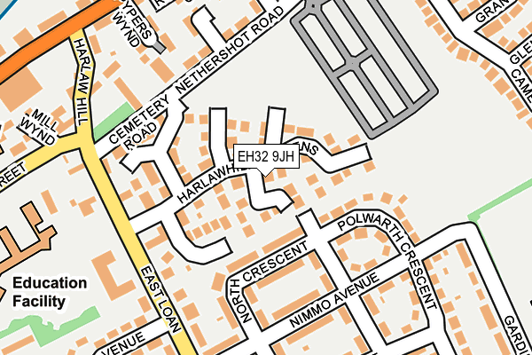 EH32 9JH map - OS OpenMap – Local (Ordnance Survey) EH32 9JH map - OS OpenMap – Local (Ordnance Survey)