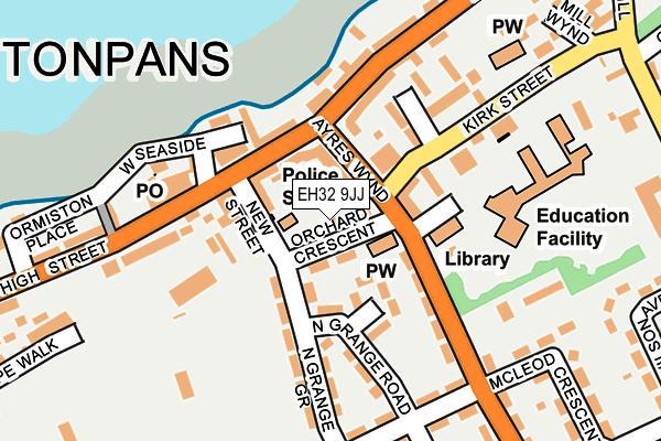 EH32 9JJ map - OS OpenMap – Local (Ordnance Survey) EH32 9JJ map - OS OpenMap – Local (Ordnance Survey)