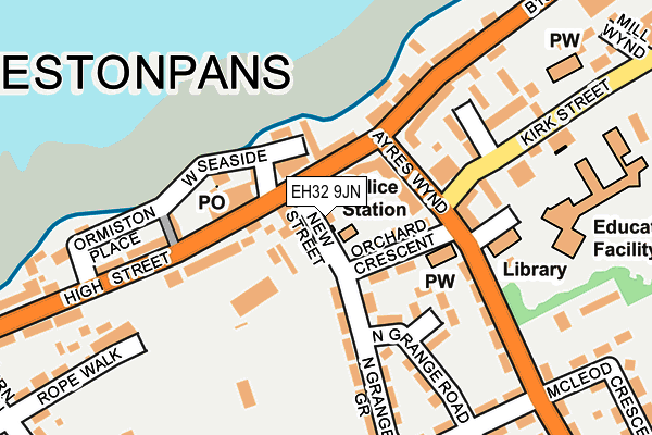 EH32 9JN map - OS OpenMap – Local (Ordnance Survey) EH32 9JN map - OS OpenMap – Local (Ordnance Survey)
