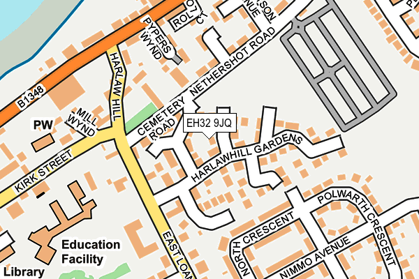 EH32 9JQ map - OS OpenMap – Local (Ordnance Survey) EH32 9JQ map - OS OpenMap – Local (Ordnance Survey)