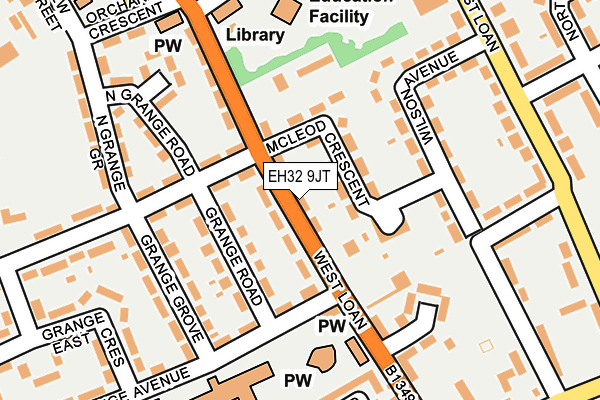 EH32 9JT map - OS OpenMap – Local (Ordnance Survey)