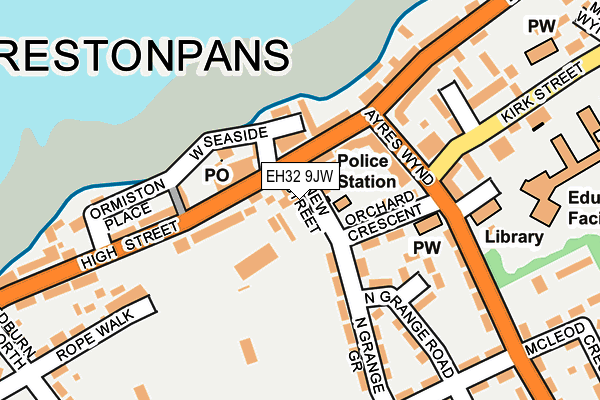 EH32 9JW map - OS OpenMap – Local (Ordnance Survey) EH32 9JW map - OS OpenMap – Local (Ordnance Survey)