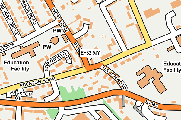 EH32 9JY map - OS OpenMap – Local (Ordnance Survey) EH32 9JY map - OS OpenMap – Local (Ordnance Survey)