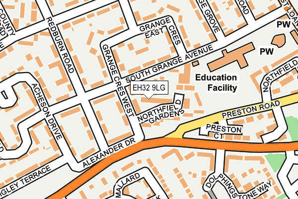 EH32 9LG map - OS OpenMap – Local (Ordnance Survey) EH32 9LG map - OS OpenMap – Local (Ordnance Survey)