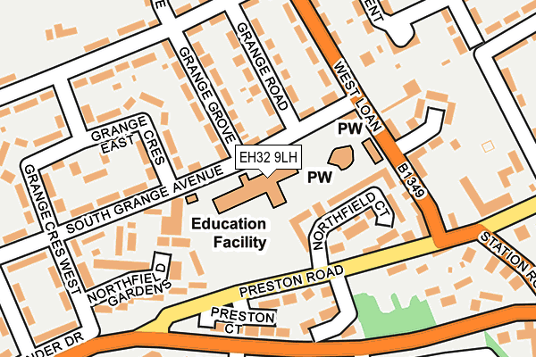 EH32 9LH map - OS OpenMap – Local (Ordnance Survey) EH32 9LH map - OS OpenMap – Local (Ordnance Survey)