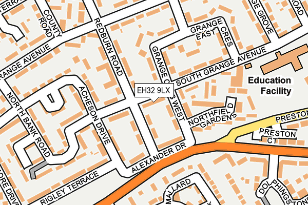 EH32 9LX map - OS OpenMap – Local (Ordnance Survey) EH32 9LX map - OS OpenMap – Local (Ordnance Survey)