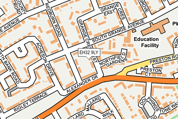 EH32 9LY map - OS OpenMap – Local (Ordnance Survey) EH32 9LY map - OS OpenMap – Local (Ordnance Survey)
