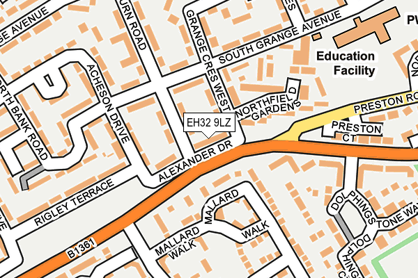 EH32 9LZ map - OS OpenMap – Local (Ordnance Survey) EH32 9LZ map - OS OpenMap – Local (Ordnance Survey)