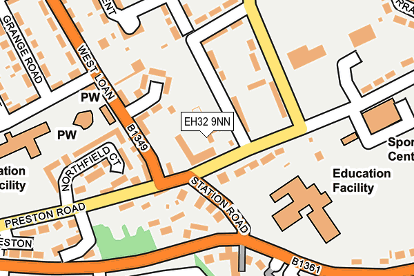 EH32 9NN map - OS OpenMap – Local (Ordnance Survey) EH32 9NN map - OS OpenMap – Local (Ordnance Survey)